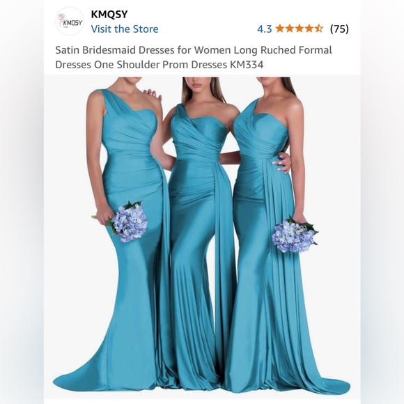 Formal Mermaid Navy Satin Sequin One Shoulder Cape Long Prom Dress, Evening Dress C6109